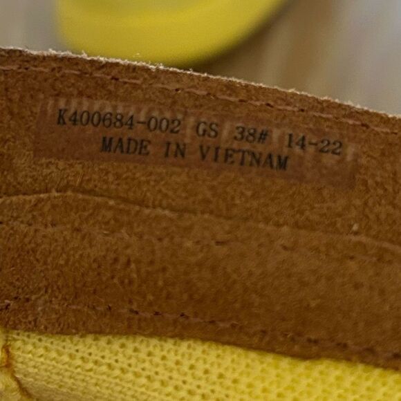 Camper Thelma chunky platform sock boots, Yellow,NWOT Flaw dirt spots, Size 7.5 - Picture 9 of 16